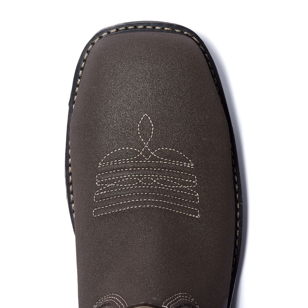 Botas Masculino - Timberland Pro True Grit Impermeavel Composite-Toe Pull-On - CDBHW4351 - Verde Oli